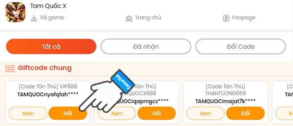 Danh sách code Tam Quốc X mới nhất tháng 1/2024 Doi-code