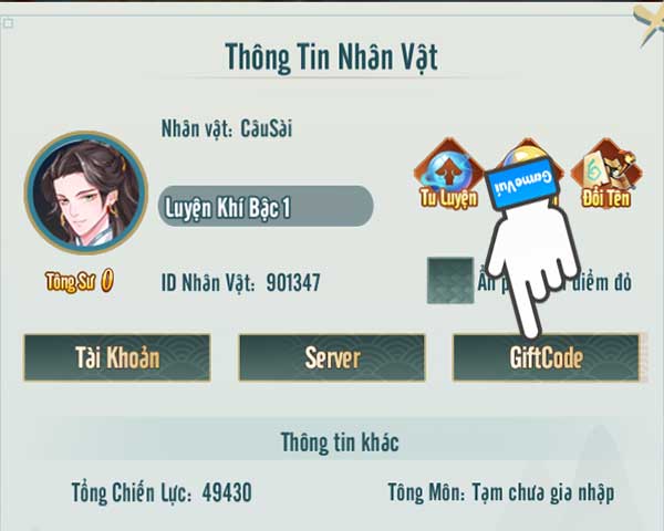 DANH SÁCH CODE ĐI TU TIÊN ĐI MỚI NHẤT Giftcode