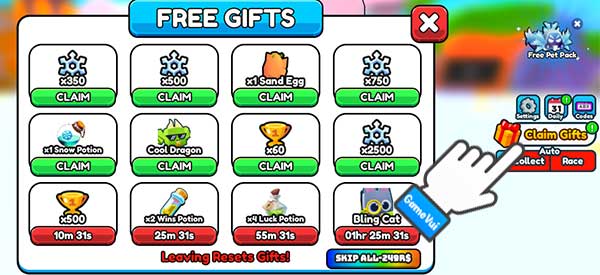 Tổng hợp code Snowball Roll Race mới nhất tháng 12/2023 Claim-gifts